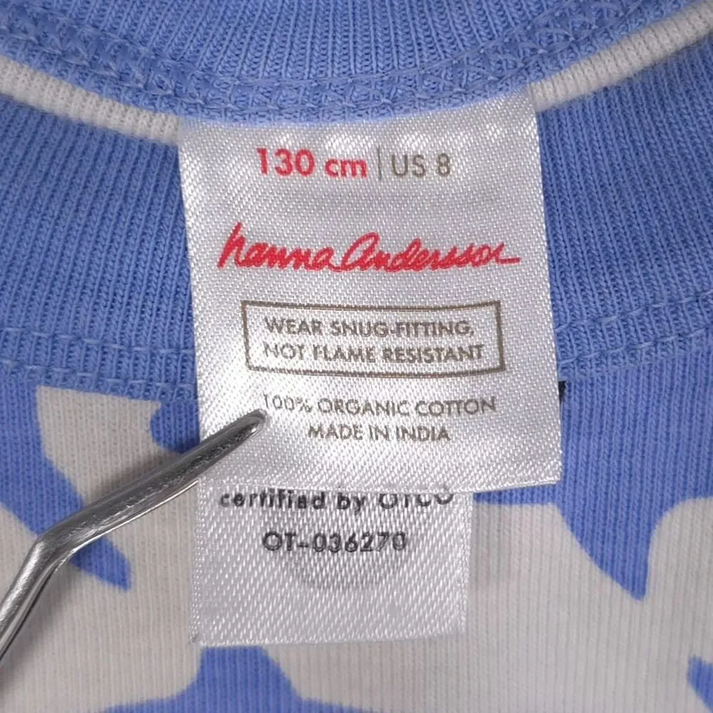 HANNA ANDERSSON‎ 100% Organic Cotton Shark Pajama 8 Set Kids White & Blue